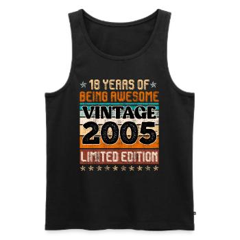18 Jahre awesome 18. Geburtstag Junge 18 Jahre - Männer Premium Bio Tank Top - Schwarz - Vorne - Michal (187cm)