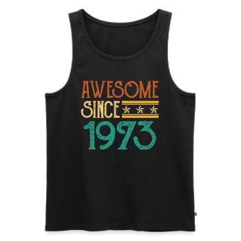 50. Geburtstag Jahrgang 1973 50 Jahre - Männer Premium Bio Tank Top - Schwarz - Vorne - AI Model Male 178 light (178cm)