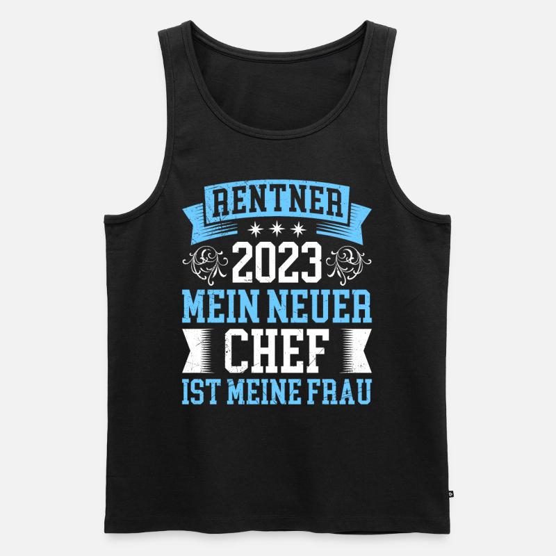 Rentner 2023 - Männer Premium Bio Tank Top - Schwarz