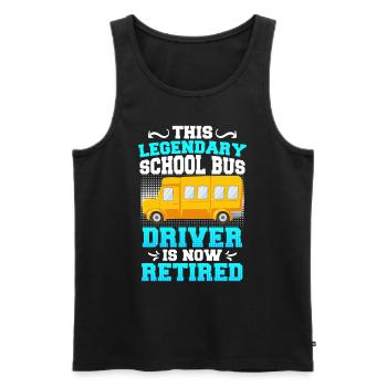 Schulbusfahrer Busfahrer geht in Rente 2023 - Männer Premium Bio Tank Top - Schwarz - Vorne - Michal (187cm)