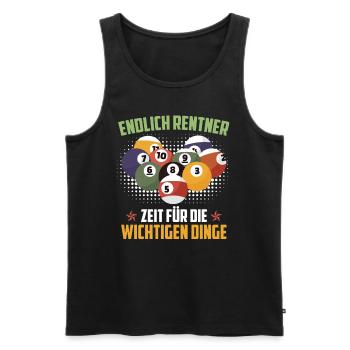 Rentner Billiard Billard Renteneintritt - Männer Premium Bio Tank Top - Schwarz - Vorne - AI Model Male 178 light (178cm)