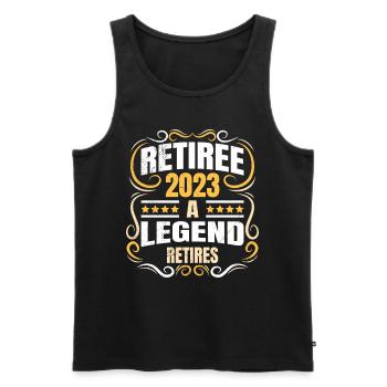 Retraité 2023 Retraite des retraités - Débardeur bio Premium Homme - noir - Devant - Michal (187cm)
