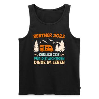 Rentner Ehepaar Camper Camping - Männer Premium Bio Tank Top - Schwarz - Vorne - Michal (187cm)