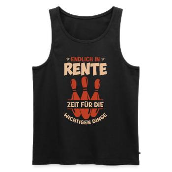 Rentner Bowling Pensionierung Renteneintritt - Männer Premium Bio Tank Top - Schwarz - Vorne - Michal (187cm)