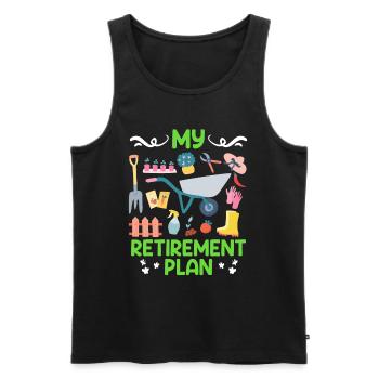 My Plan Retirement Retirement Retirees - Men's Premium Organic Tank Top - black - Front - Michal (187cm)