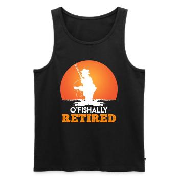 Angler pension Retirement Retirement - Men's Premium Organic Tank Top - black - Front - AI Model Male 178 light (178cm)