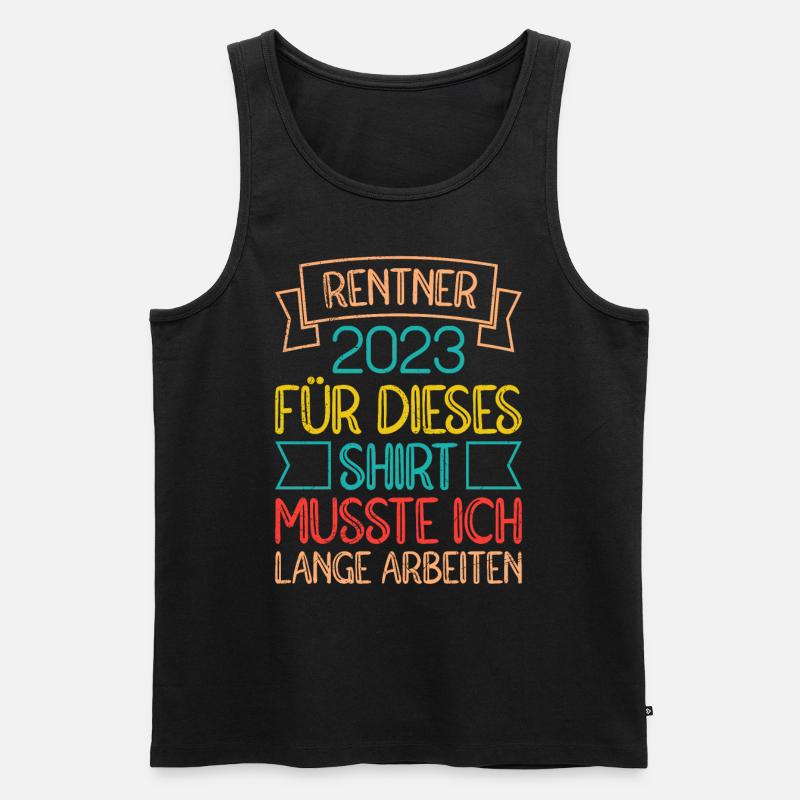 Rentner 2023 - Männer Premium Bio Tank Top - Schwarz