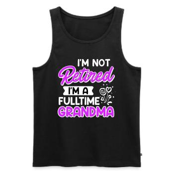 Full-time grandma retirement pensioner - Men's Premium Organic Tank Top - black - Front - Michal (187cm)