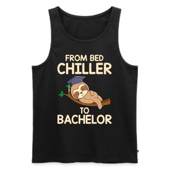 Du refroidisseur de lit au Bachelor 2023 - Débardeur bio Premium Homme - noir - Devant - Michal (187cm)