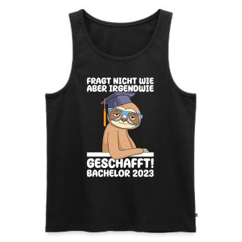 Irgendwie den Bachelor 2023 geschafft - Männer Premium Bio Tank Top - Schwarz - Vorne - Michal (187cm)