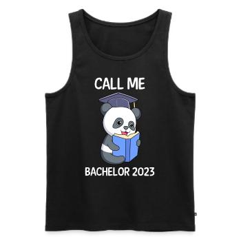 Call me Bachelor 2023 Bachelor Degree 2023 - Men's Premium Organic Tank Top - black - Front - Michal (187cm)