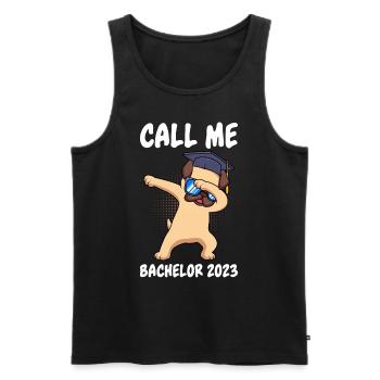 Bachelor 2023 Bachelor's degree 2023 - Men's Premium Organic Tank Top - black - Front - Michal (187cm)