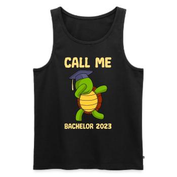 Call Me Bachelor 2023 Bachelor Degree - Men's Premium Organic Tank Top - black - Front - Michal (187cm)