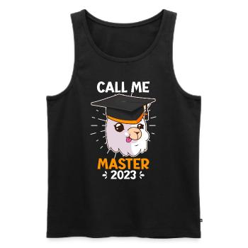 Master 2023 Graduation - Men's Premium Organic Tank Top - black - Front - AI Model Male 178 light (178cm)