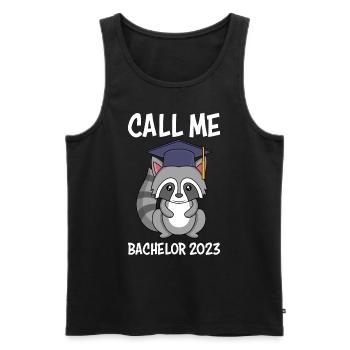 Bachelor 2023 Bachelor's degree 2023 - Men's Premium Organic Tank Top - black - Front - Michal (187cm)