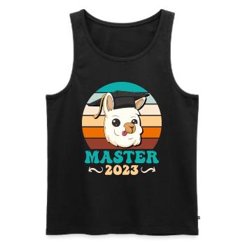 Master Degree Master 2023 - Men's Premium Organic Tank Top - black - Front - AI Model Male 178 light (178cm)