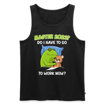 Master 2023 I have to work now - Men's Premium Organic Tank Top - black - Front - Michal (187cm)
