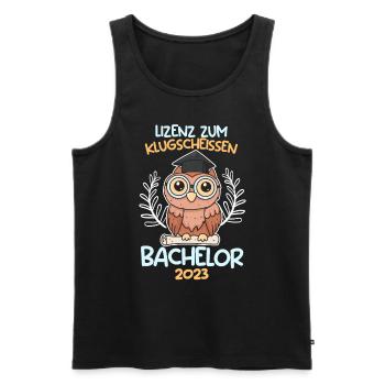 Lizenz zum Klugscheißen Bachelor 2023 - Männer Premium Bio Tank Top - Schwarz - Vorne - Michal (187cm)