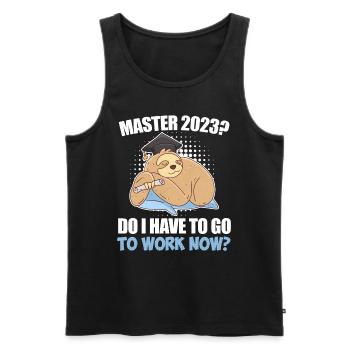 Master Degree 2023 from Bet-Chiller to Master - Men's Premium Organic Tank Top - black - Front - Michal (187cm)