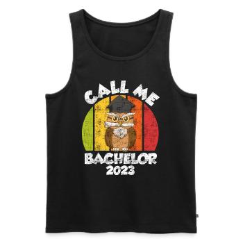 Appelez-moi Bachelor 2023 Diplôme - Débardeur bio Premium Homme - noir - Devant - Michal (187cm)