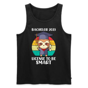 Bachelor 2023 Licence à Clever Shit Sloth - Débardeur bio Premium Homme - noir - Devant - Michal (187cm)