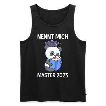 Master Abschluss 2023 Masterabschluss - Männer Premium Bio Tank Top - Schwarz - Vorne - AI Model Male 178 light (178cm)