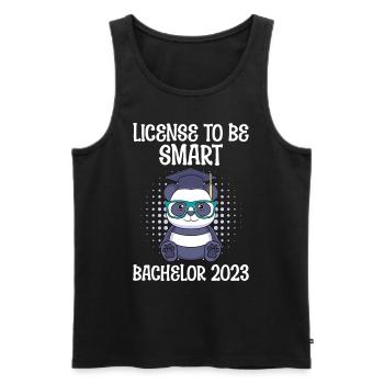 Bachelor 2023 Licence à Smart Shit - Débardeur bio Premium Homme - noir - Devant - Michal (187cm)