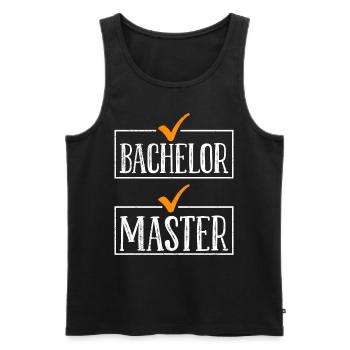 Enfin terminé Bachelor’s degree Master - Débardeur bio Premium Homme - noir - Devant - Michal (187cm)