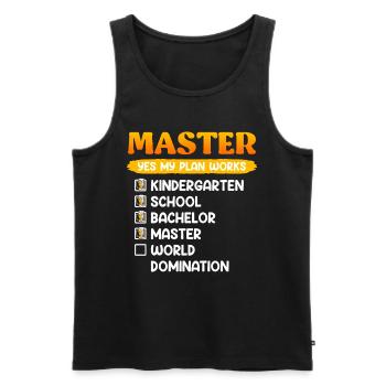 Kindergarten School Bachelor Master Degree - Men's Premium Organic Tank Top - black - Front - AI Model Male 178 light (178cm)