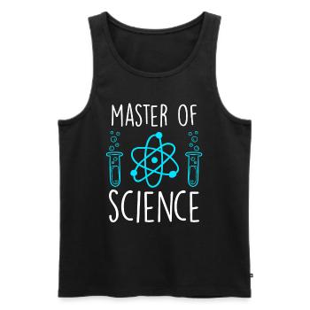 Engineer Master Degree Master of Science - Men's Premium Organic Tank Top - black - Front - AI Model Male 178 light (178cm)
