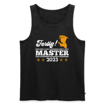 Ich bin fertig Studium 2023 Master Abschluss - Männer Premium Bio Tank Top - Schwarz - Vorne - Michal (187cm)