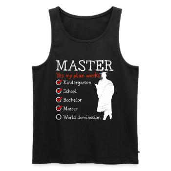 Kindergarten Weltherrschaft Master Abschluss - Männer Premium Bio Tank Top - Schwarz - Vorne - AI Model Male 178 light (178cm)