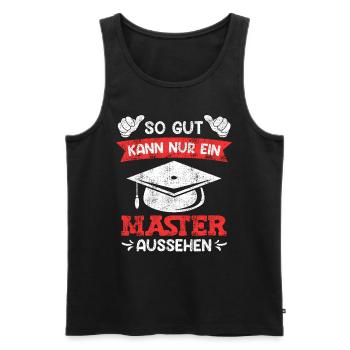So gut sieht ein Master aus Master Abschluss - Männer Premium Bio Tank Top - Schwarz - Vorne - Michal (187cm)