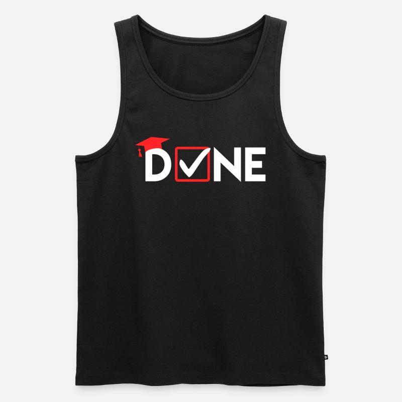 Master Thesis DONE Master Abschluss - Männer Premium Bio Tank Top - Schwarz