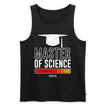 Mater of Science loading completed Master's degree - Men's Premium Organic Tank Top - black - Front - Michal (187cm)