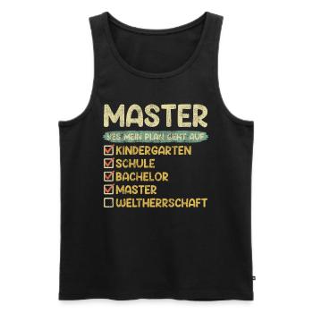 Kindergarten School Bachelor Master Degree - Men's Premium Organic Tank Top - black - Front - AI Model Male 178 light (178cm)