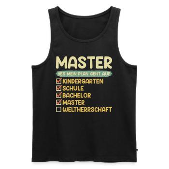 Kindergarten School Bachelor Master Degree - Men's Premium Organic Tank Top - black - Front - AI Model Male 178 light (178cm)