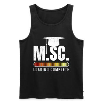 M.Sc Master complet Master of Science - Débardeur bio Premium Homme - noir - Devant - Michal (187cm)