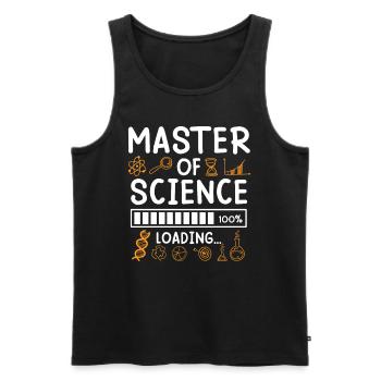 Master Abschluss Masterarbeit Master of Science - Männer Premium Bio Tank Top - Schwarz - Vorne - AI Model Male 178 light (178cm)