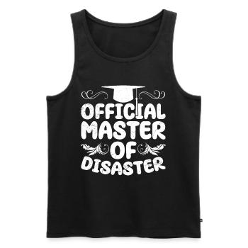 Offizieller Master des Disaster Master Abschluss - Männer Premium Bio Tank Top - Schwarz - Vorne - AI Model Male 178 light (178cm)