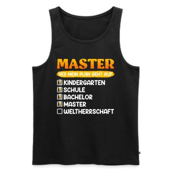 Kindergarten School Bachelor Master Degree - Men's Premium Organic Tank Top - black - Front - AI Model Male 178 light (178cm)