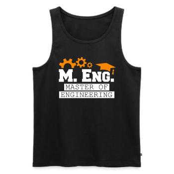 I am Master of Engineering Master's degree - Men's Premium Organic Tank Top - black - Front - AI Model Male 178 light (178cm)