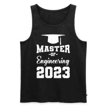 Master of Engineering 2023 Master Degree - Men's Premium Organic Tank Top - black - Front - AI Model Male 178 light (178cm)