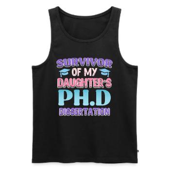 Ma fille a un doctorat - Débardeur bio Premium Homme - noir - Devant - Michal (187cm)