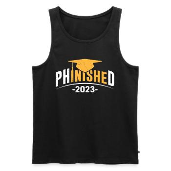 Phinished Abschluss 2023 Doktor Doktortitel - Männer Premium Bio Tank Top - Schwarz - Vorne - Michal (187cm)