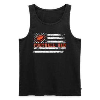 Père de football USA Patriot - Débardeur bio Premium Homme - noir - Devant - Michal (187cm)