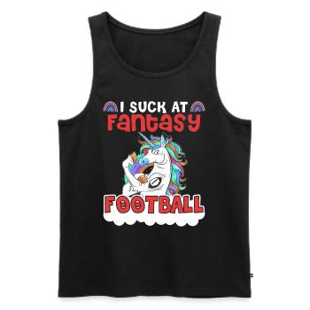 Je suis nul au Fantasy Football - Débardeur bio Premium Homme - noir - Devant - AI Model Male 178 light (178cm)