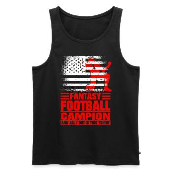 Fantasy Football Champ Champion Fantasy Football - Männer Premium Bio Tank Top - Schwarz - Vorne - AI Model Male 178 light (178cm)