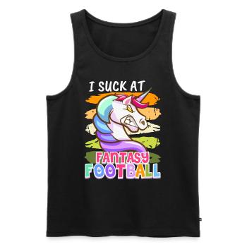 Fantasy Football Loser I suck at Fantasy Football - Men's Premium Organic Tank Top - black - Front - AI Model Male 178 light (178cm)