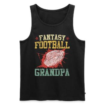Fantasy Football Opa Großvater Fantasy Football - Männer Premium Bio Tank Top - Schwarz - Vorne - AI Model Male 178 light (178cm)